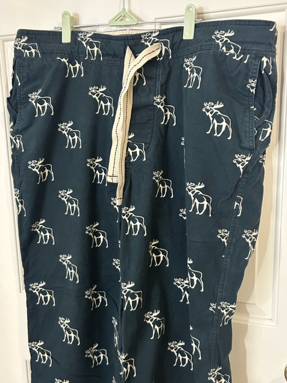 VTG Abercrombie Fitch Pants Muscle Moose Drawstring Y2K Sleepwear Lounge XL - Picture 4 of 8